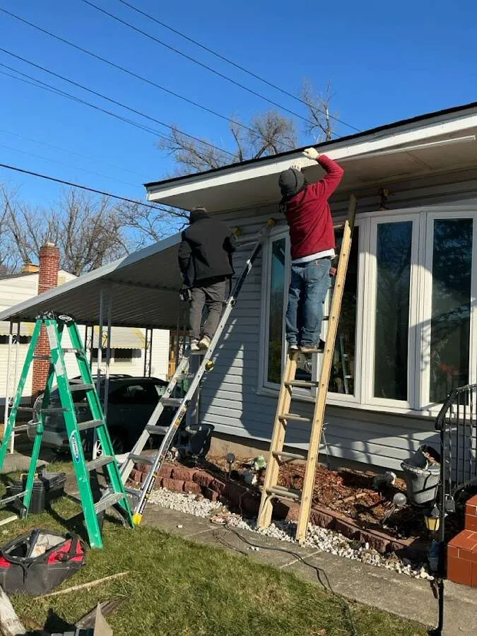Restoration crew performing exterior repair in Swanton